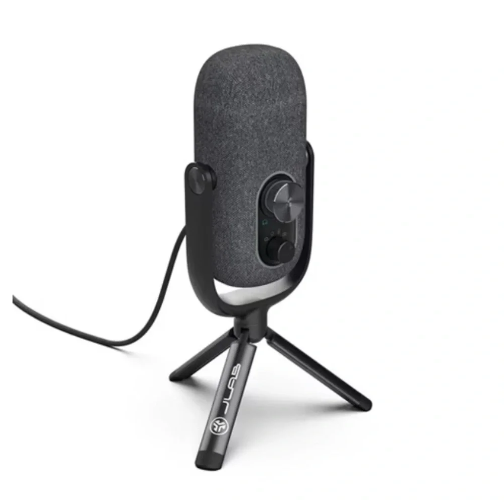 USB Desktop Microphone with RGB Ring - Black Fabric